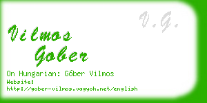 vilmos gober business card